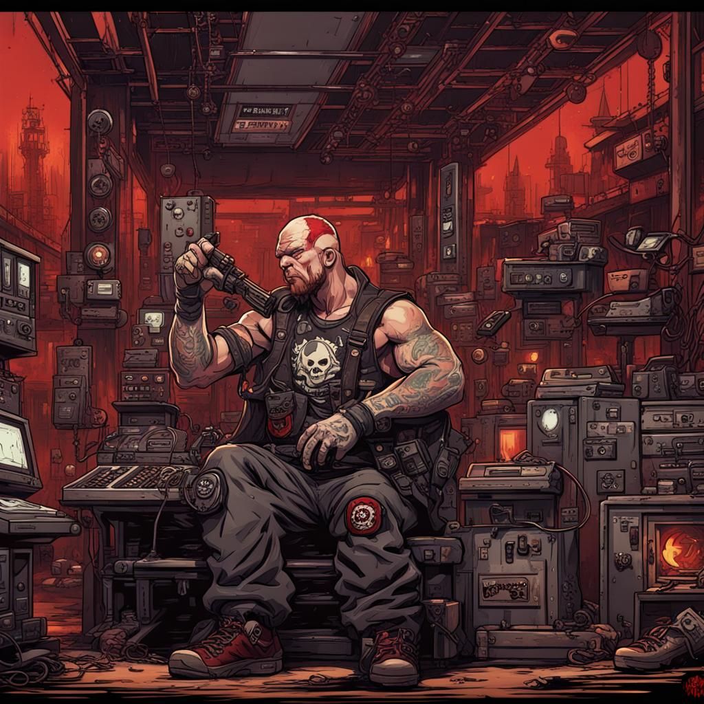 Dystopian Pixel Metal Concept Art