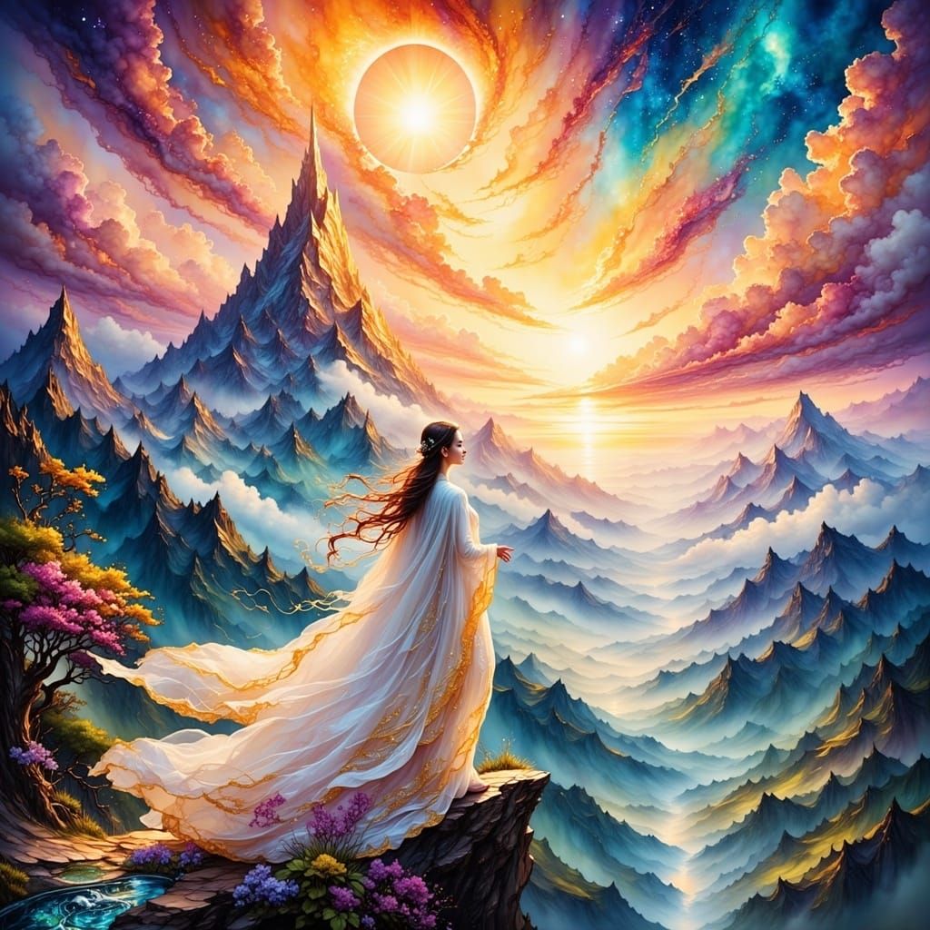 Ethereal Sect Leader Amidst Astral Bloom