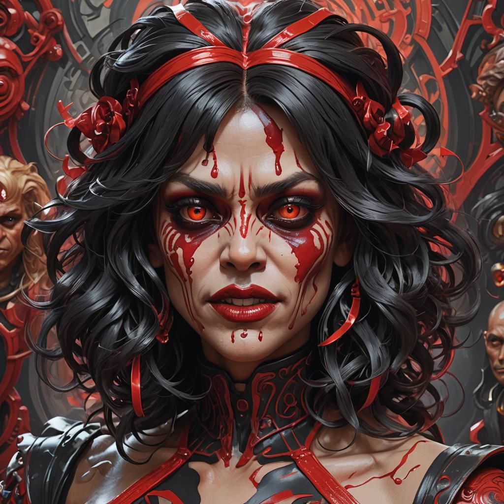 Demonic Porcelain Oompa Loompa Portrait in 8K