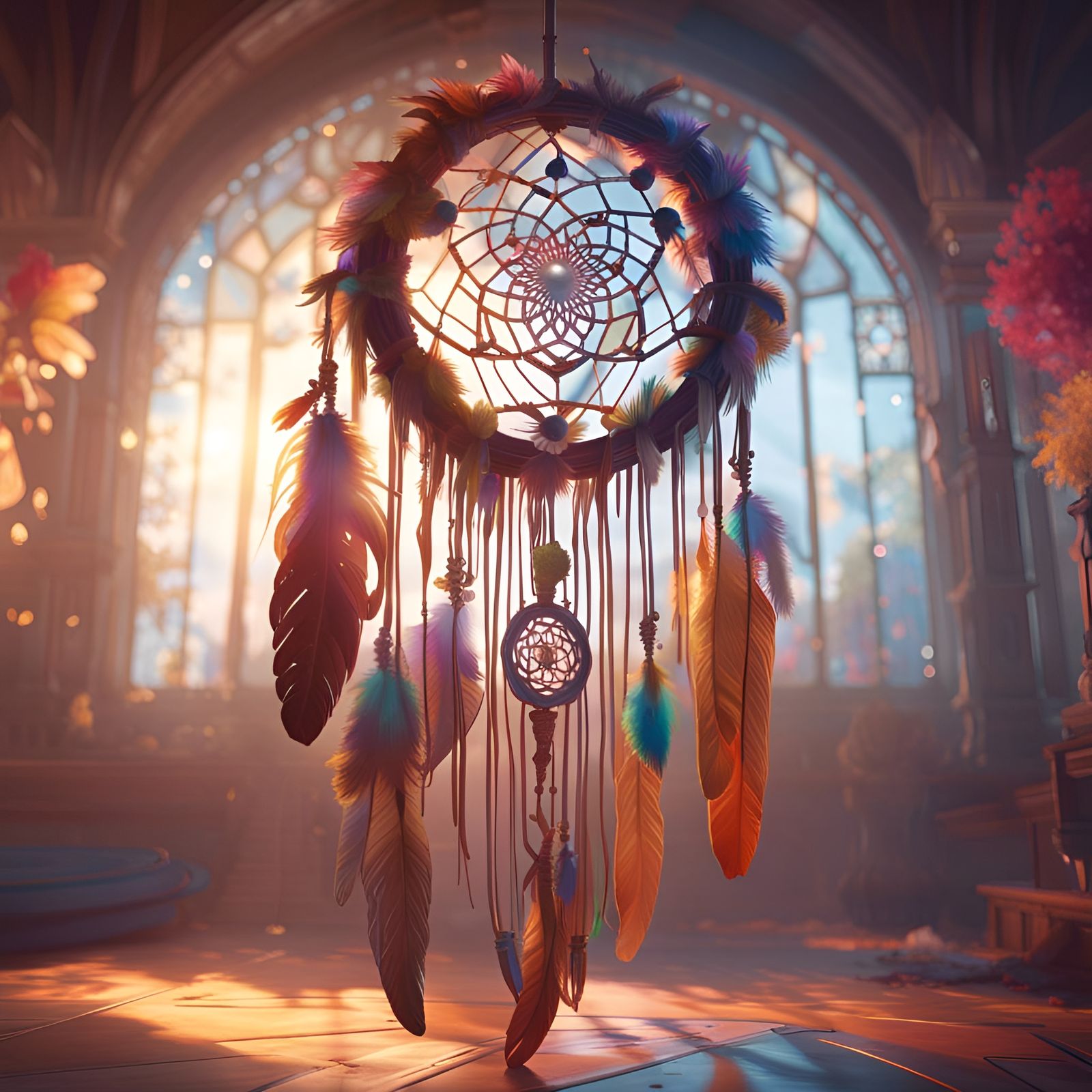 dreams captured by a dreamcatcher