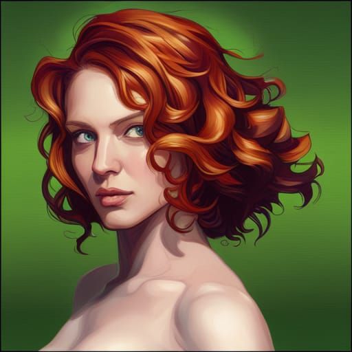 Redhead Baby Portrait in Leyendecker Style