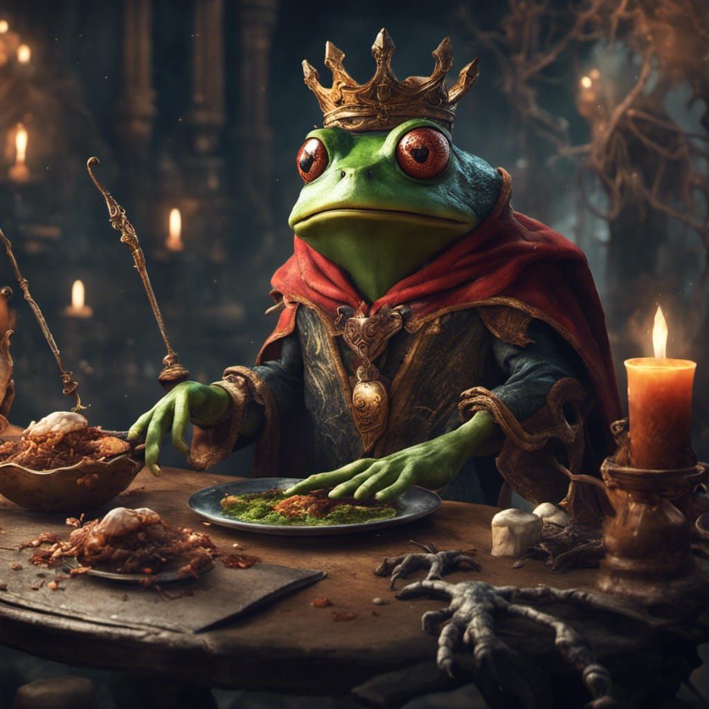 King Frog Warlock Fantasy Art