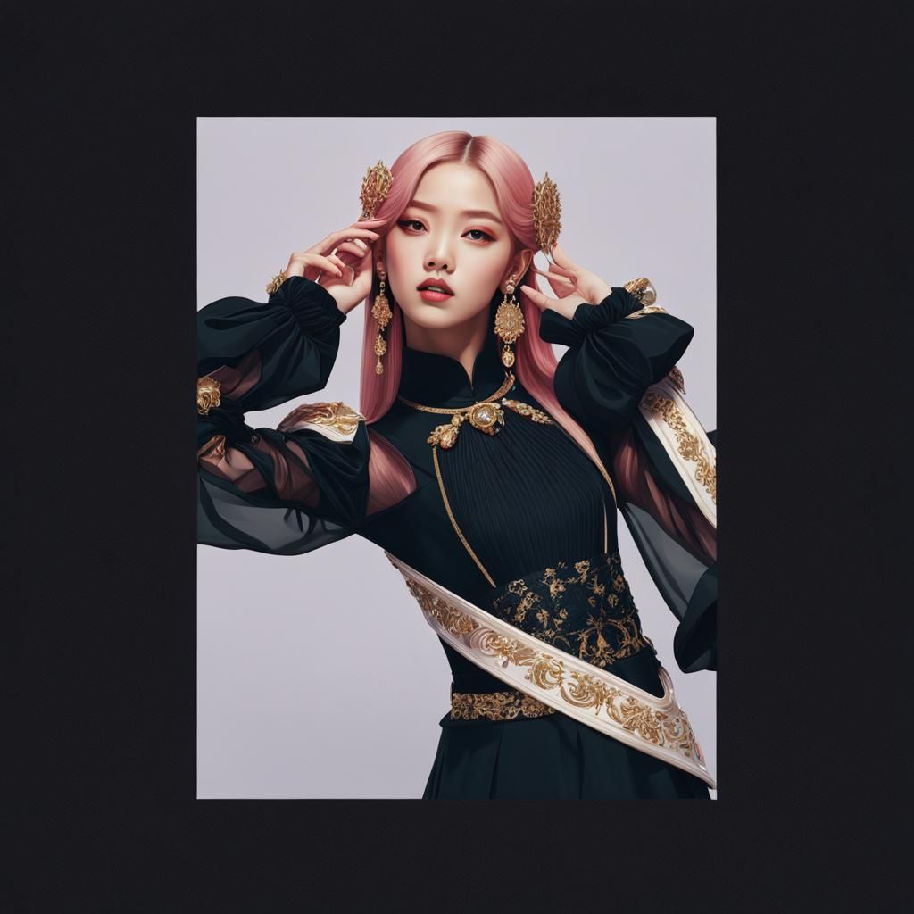 Blackpink Portrait in Opulent Digital Art Style