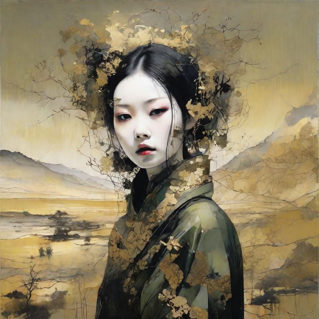 Desolate Dusk Landscape in Hyperrealistic Style