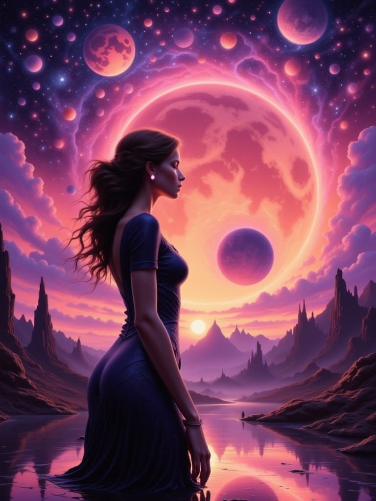 Reflections spill from us