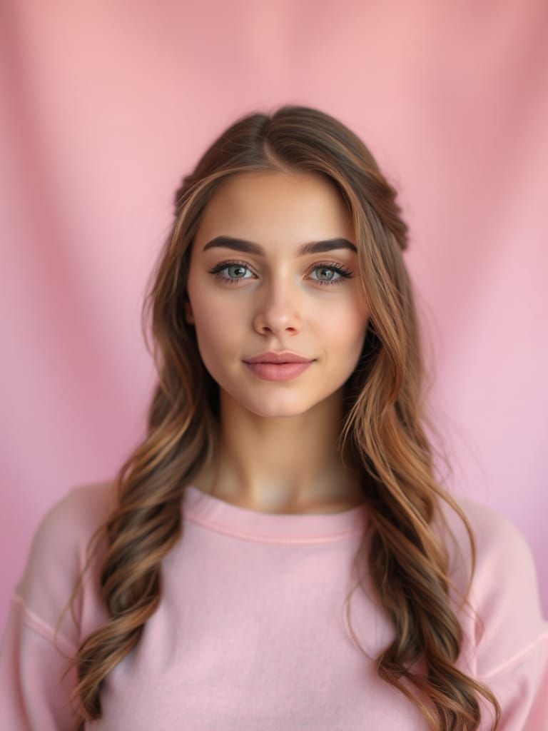 Gentle Pastel Portrait with Soft Focus