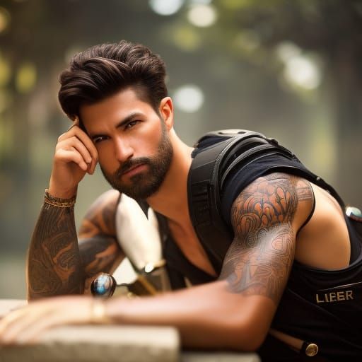 Tired Knight Resting: Dark Fantasy Portrait