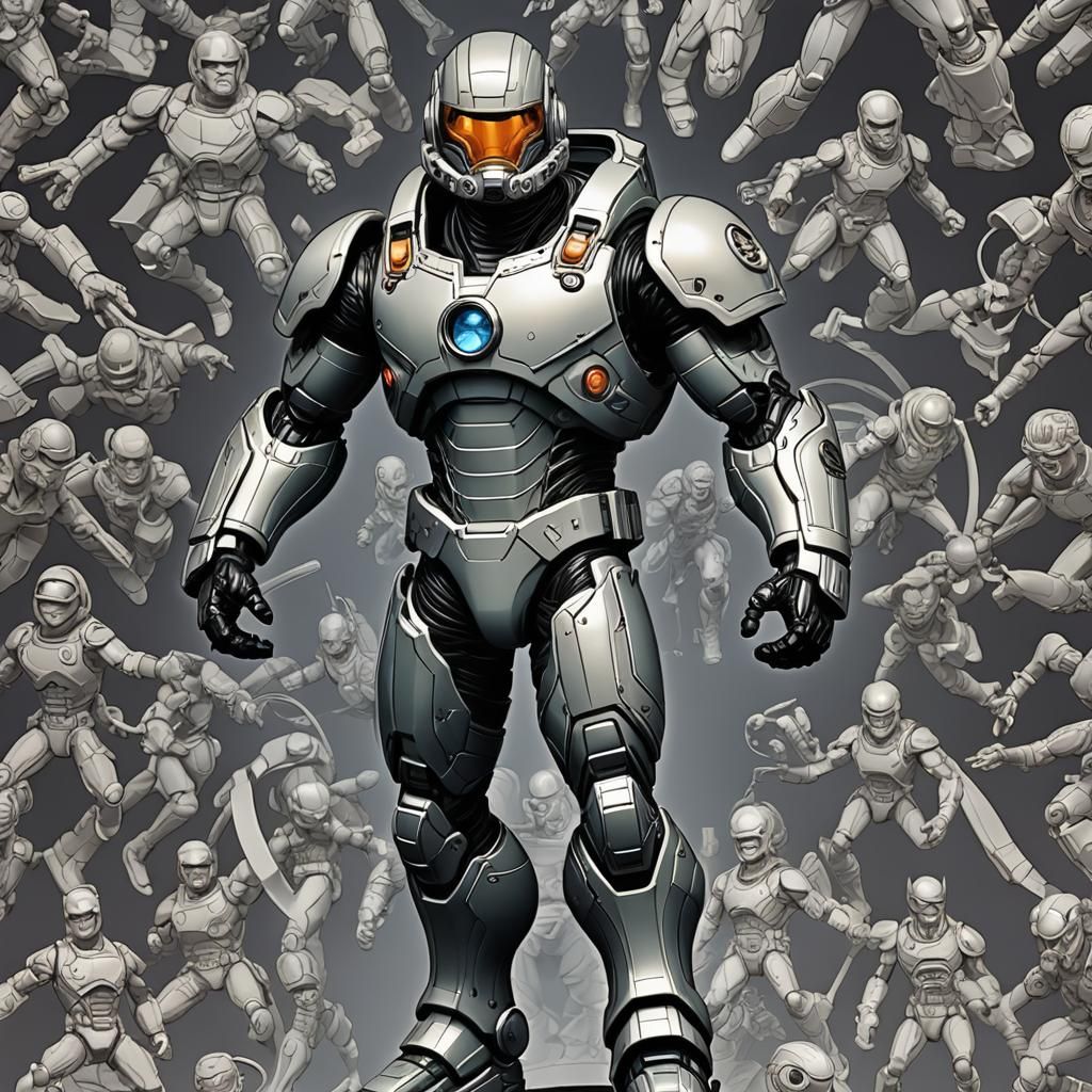 Dianaut Action Figure in Comic Book Style