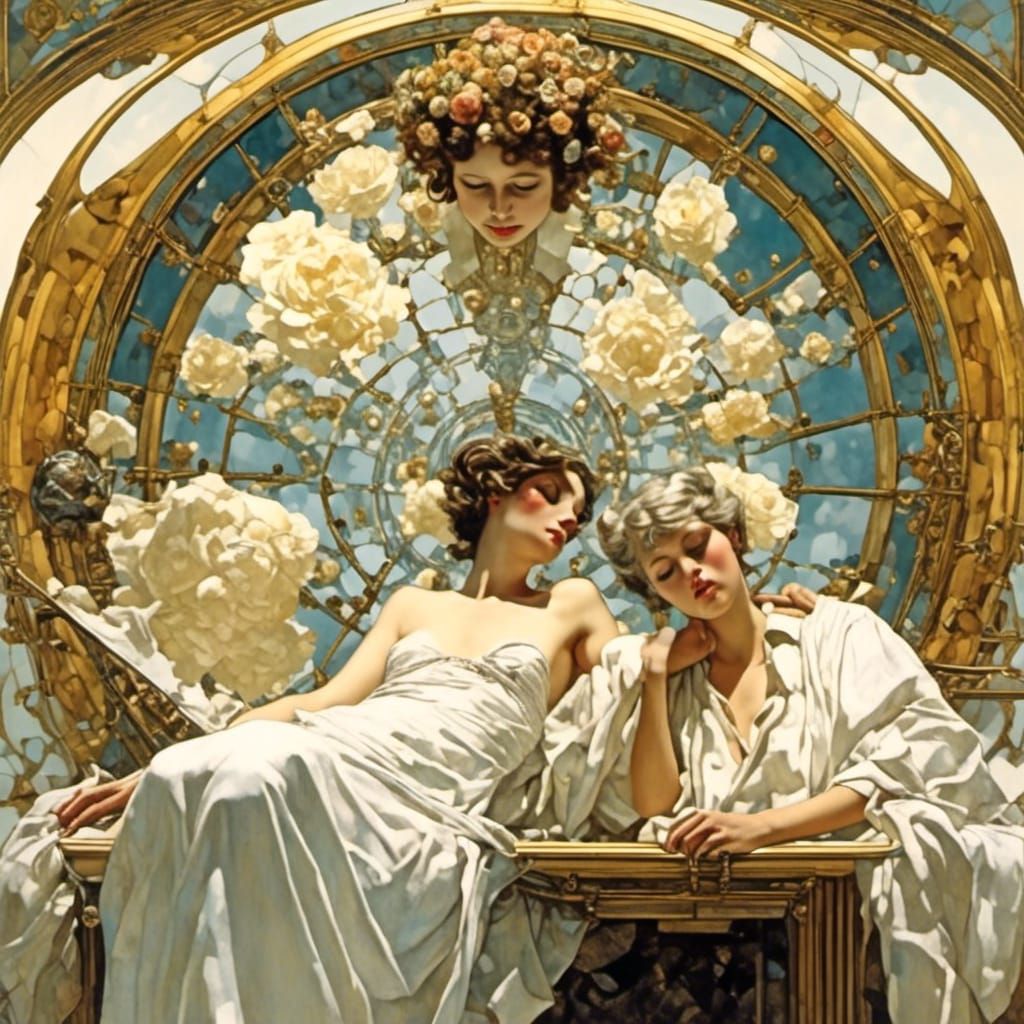 Surreal Art Nouveau Scene of Missed Opportunity