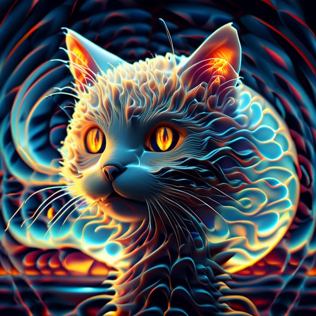 Surreal Landscape with Elastic Flora and Floating Piglets