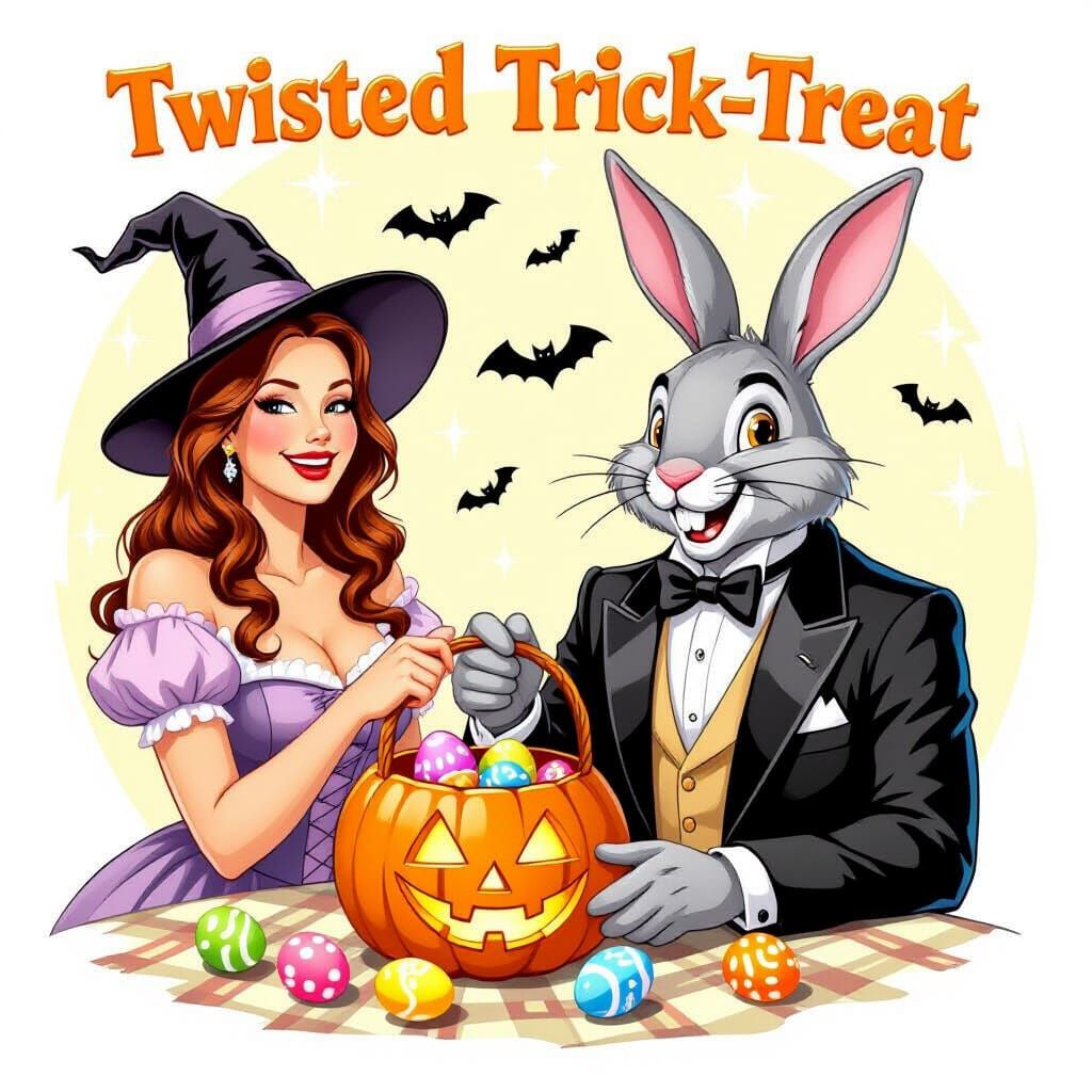 Creepy Easter Trick-or-Treat Scene