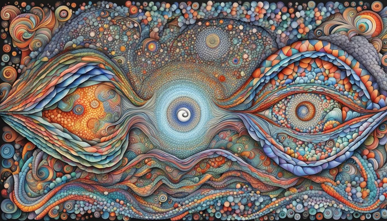 Fractal Art: Unconditional Love Waveforms in 5D Shading