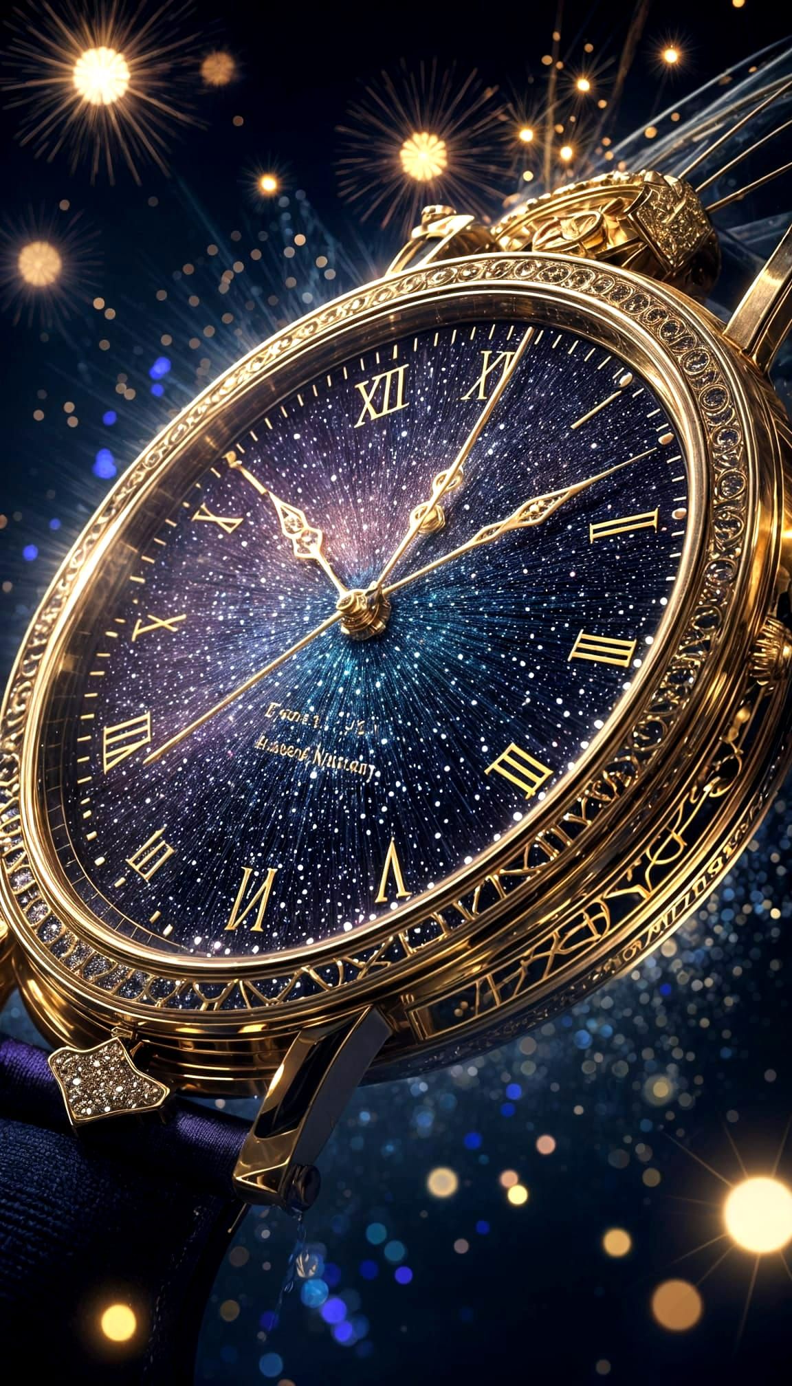 Midnight Countdown Celebration in Pixel Art Style