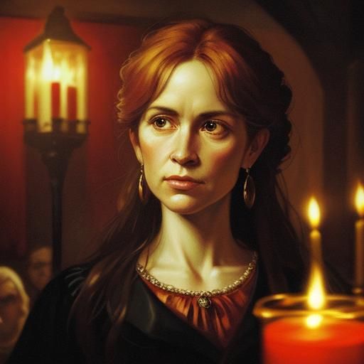 Baroque Portrait of a Singer in Tavern Light