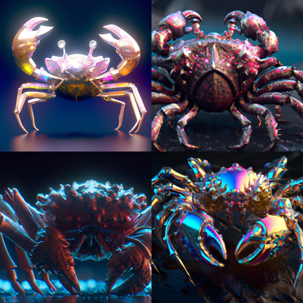 Detailed Montagu's Crab in Cel-Shaded Style