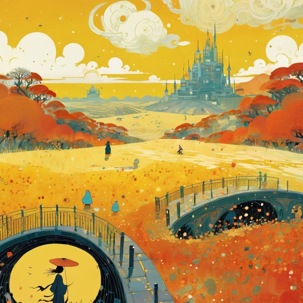 Dark Fantasy Illustration in Burton-esque Style