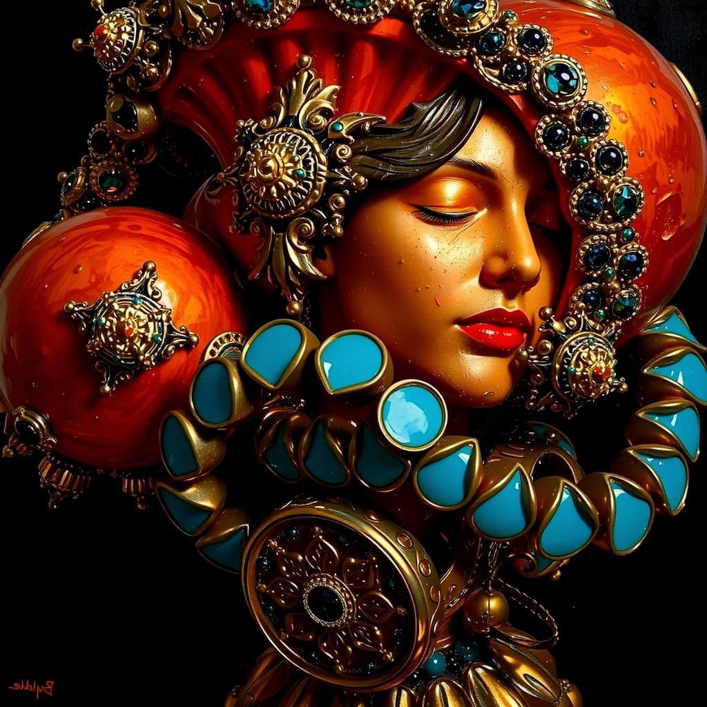 Hyperrealistic Sculpture of Reflected Glory