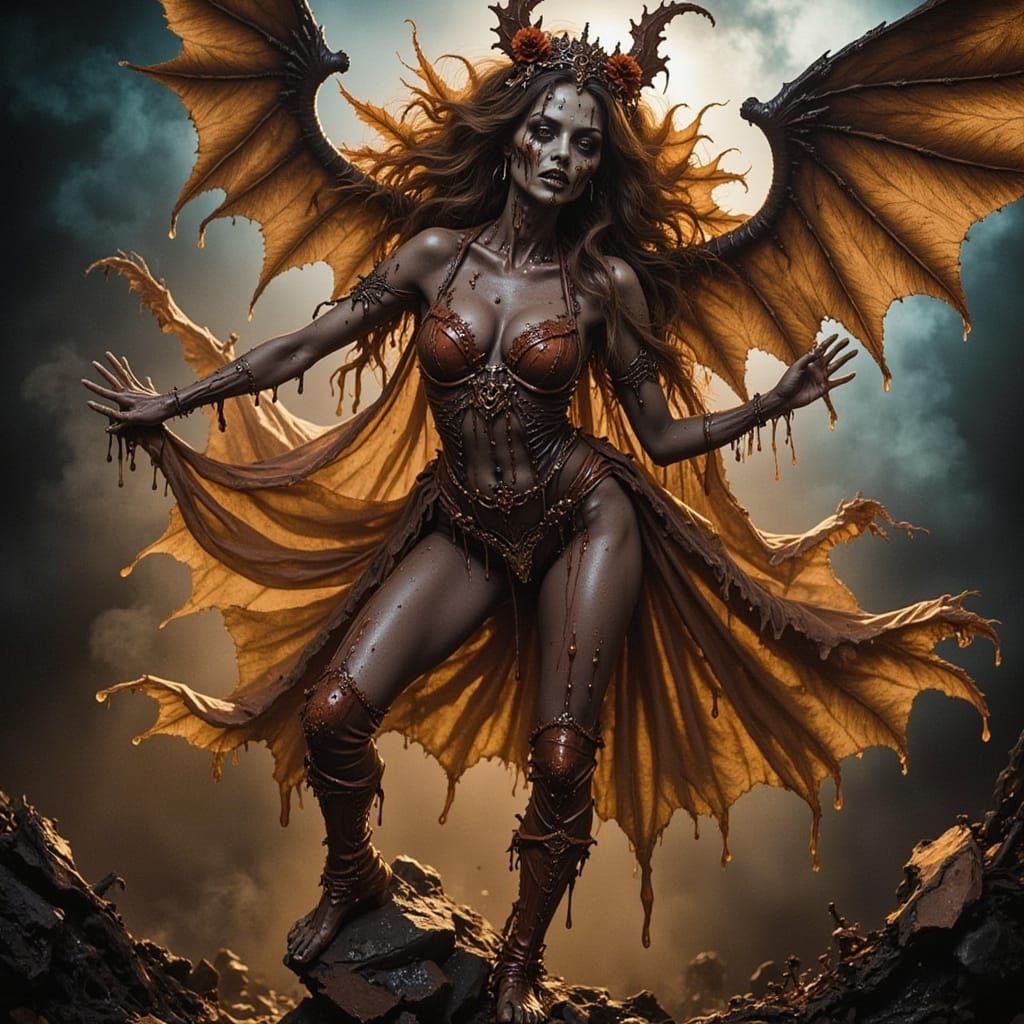 Dark Goo Landscape in a Cyberpunk Aesthetic