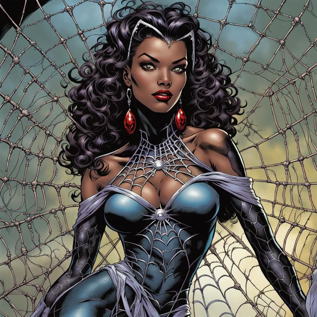 Drow Matriarch in Classic Comic Book Style