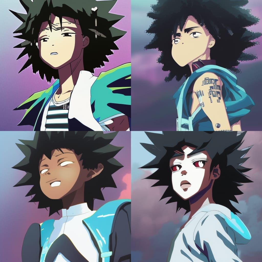 Anime Boy in Metal Suit, Comic Book Art