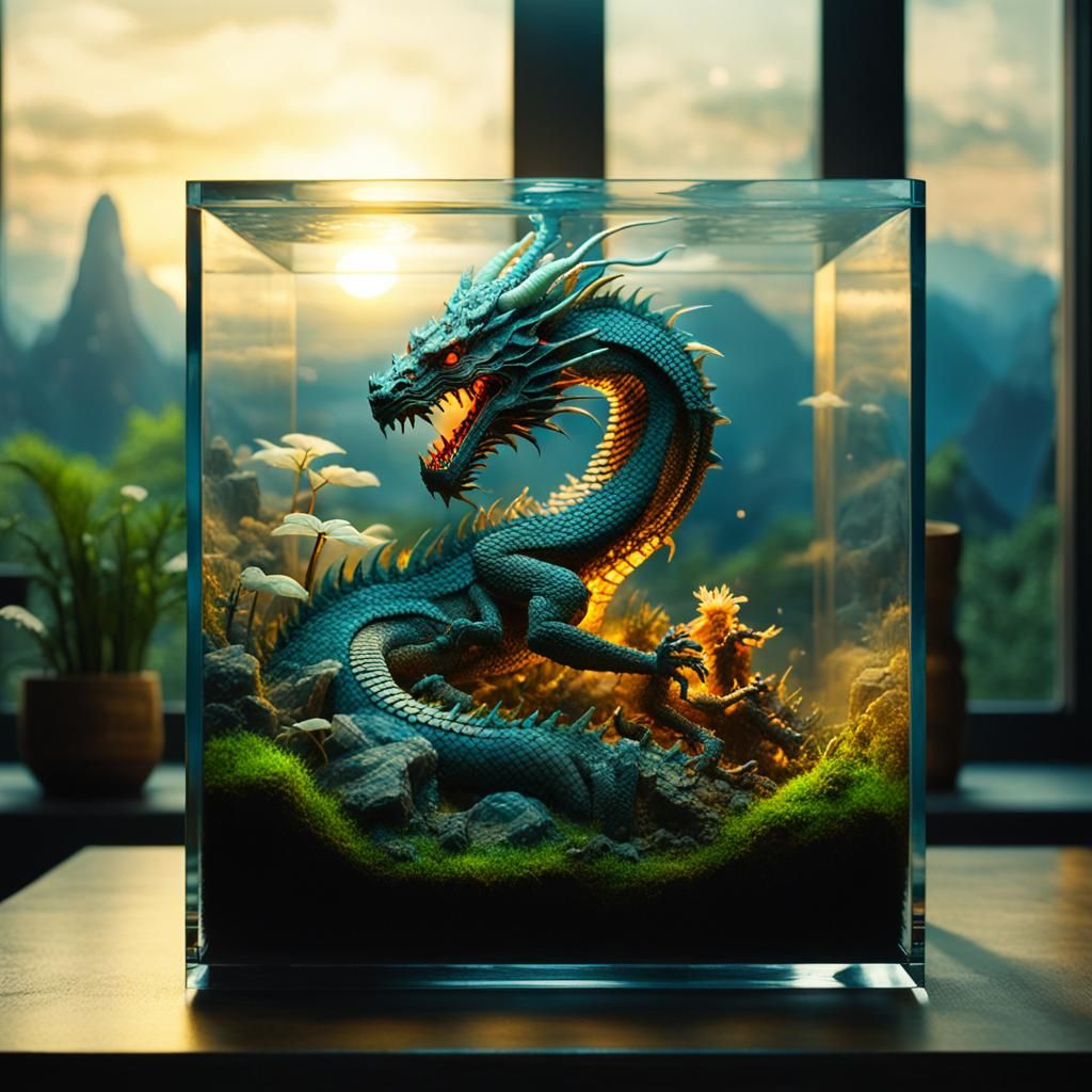 Dragon Terrarium in Techno Shamanism Style