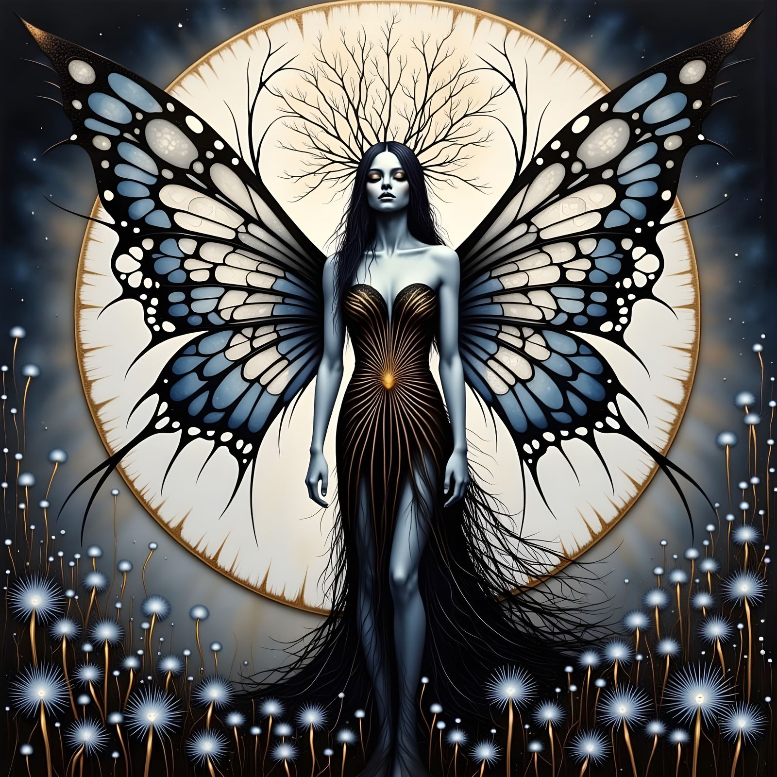 Ethereal Fairy Man in Moody Fantasy Forest