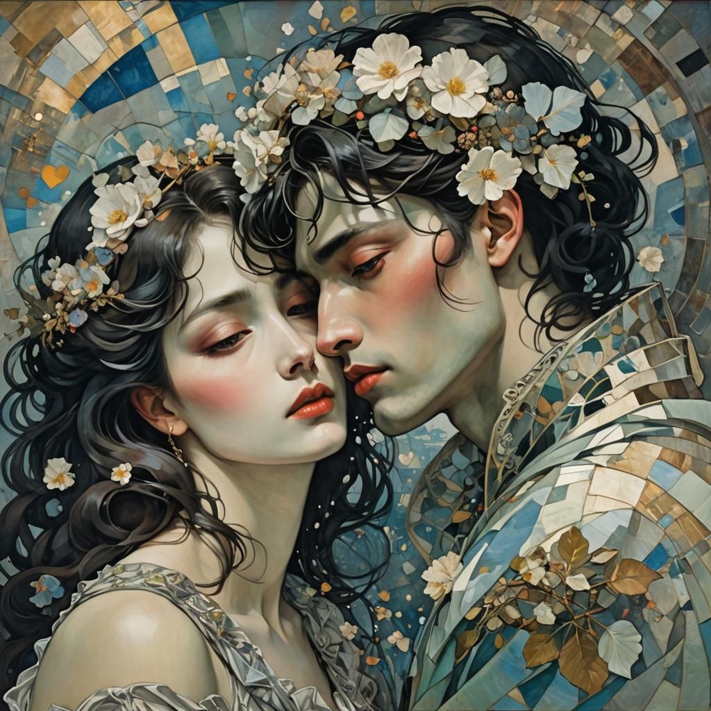 Vrubel-Style Artwork: Craving for Love