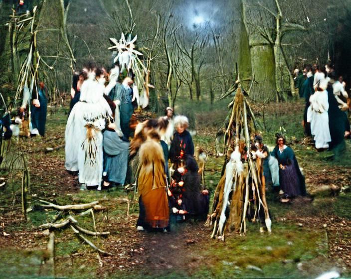 Pagan Solstice Celebration in 1800s Style