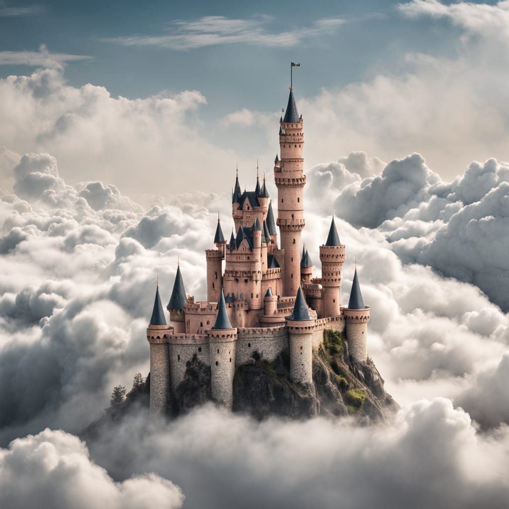 Enchanted Castle Rises from Morning Fog