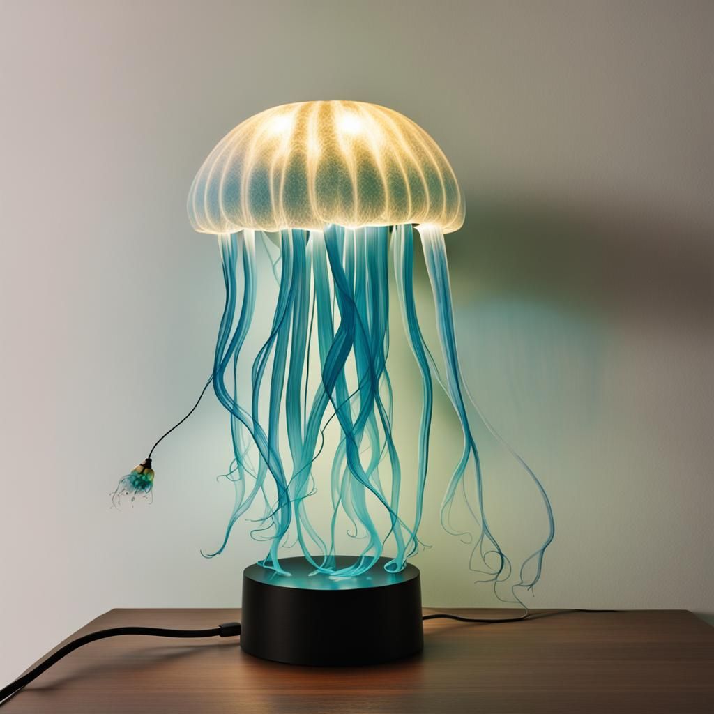 Immortal Jellyfish Lamp: An AI Interpretation