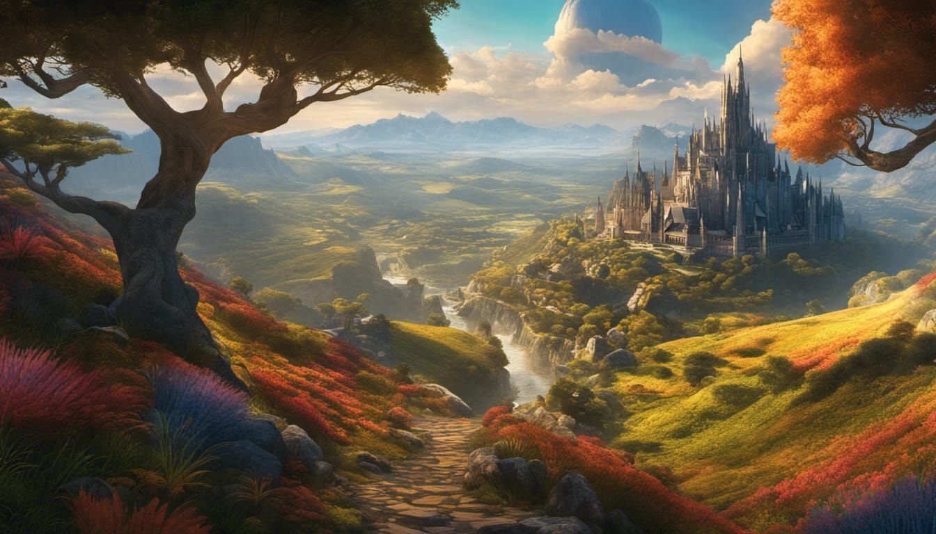 Oz Landscape: Sweeping Vista in a Fantasy World