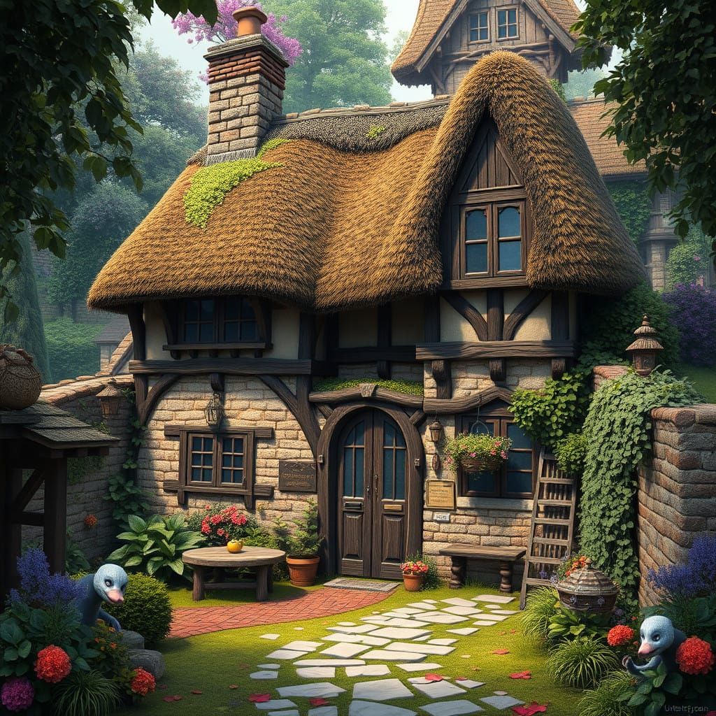 Idyllic Tudor Cottage in a Fantastical World