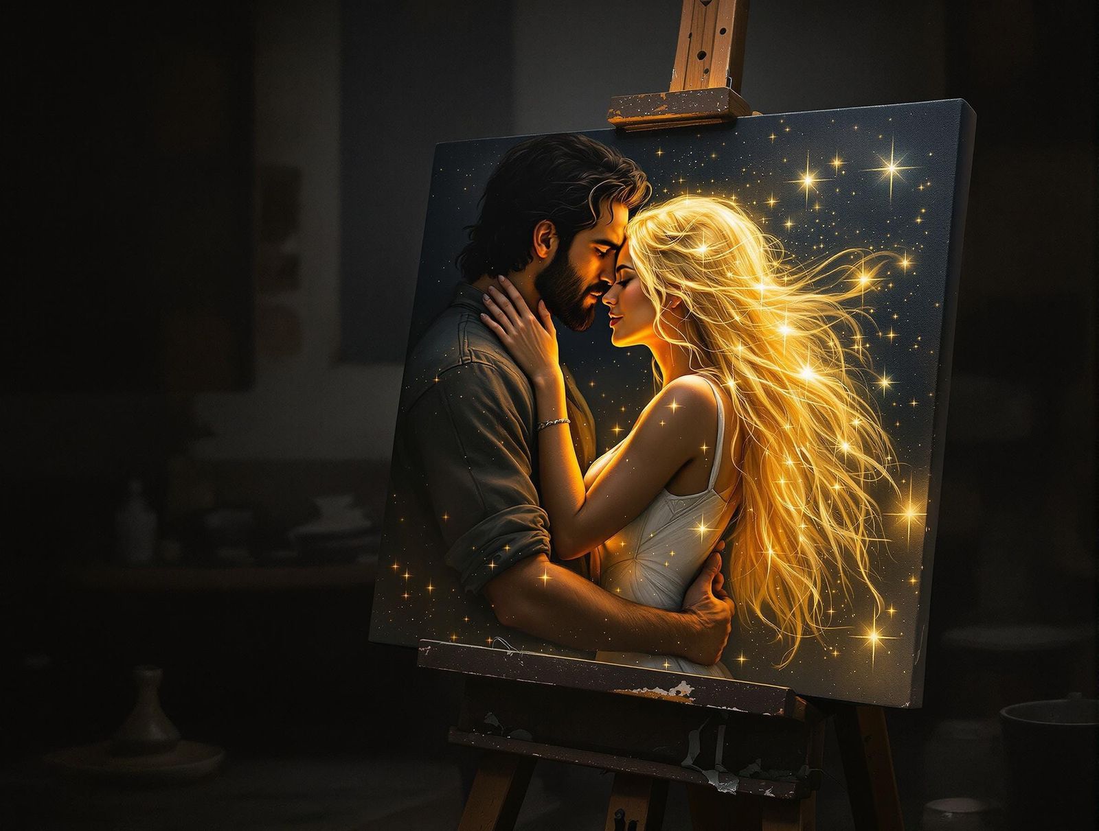 Romantic Impressionism in Studio Setting