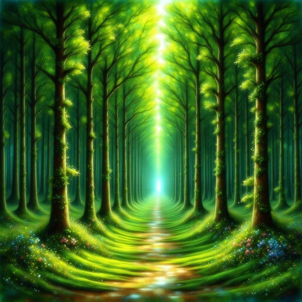 Halnaker, tree tunnel,path that leads through a dense forest...