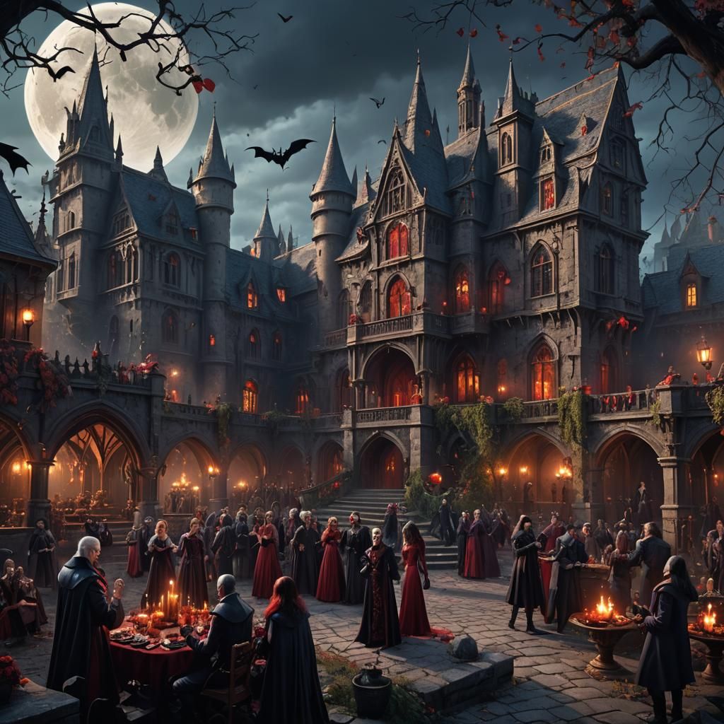 Fantastical Vampire Party in Deep Color