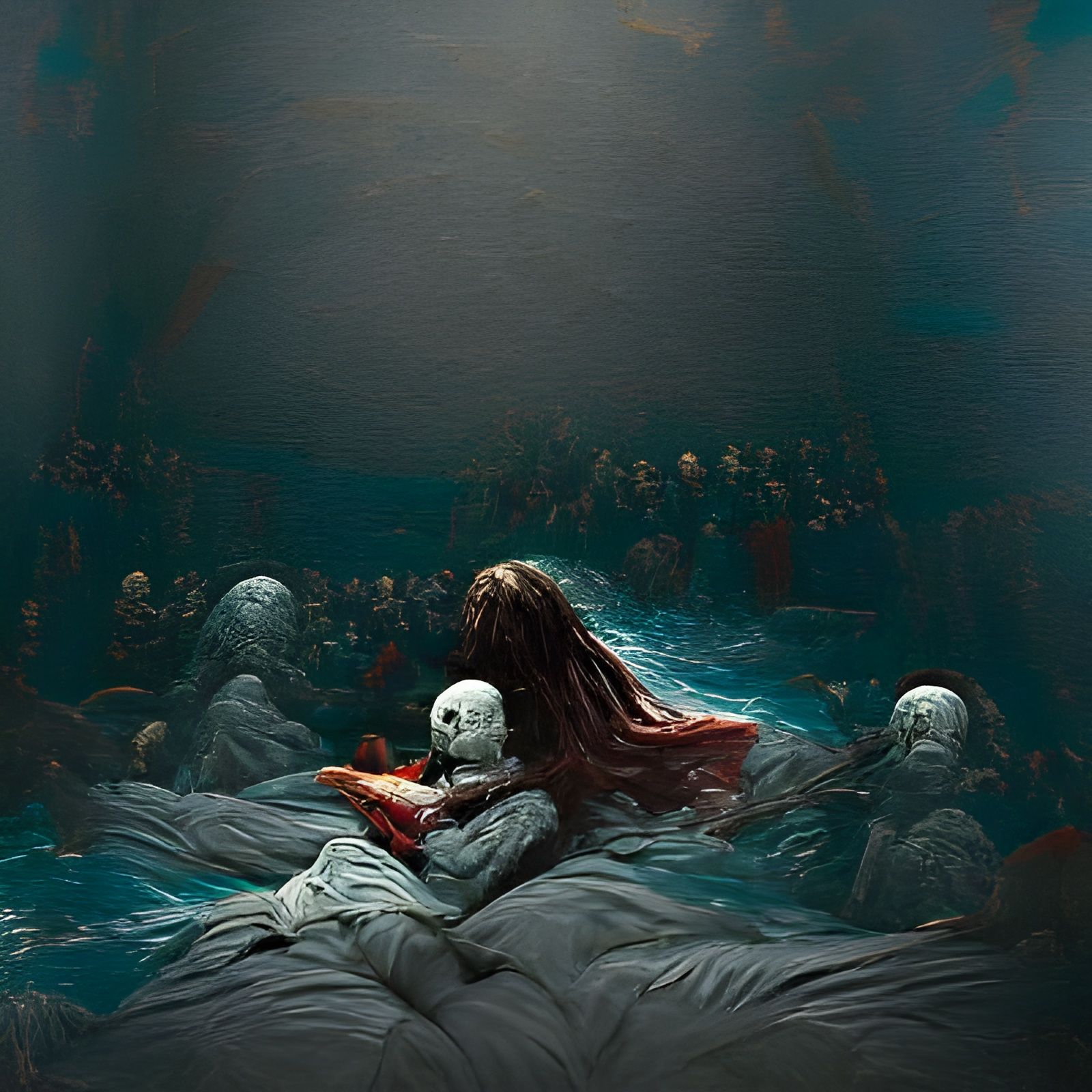 Horrific Scene in the Style of Doré and Rutkowski