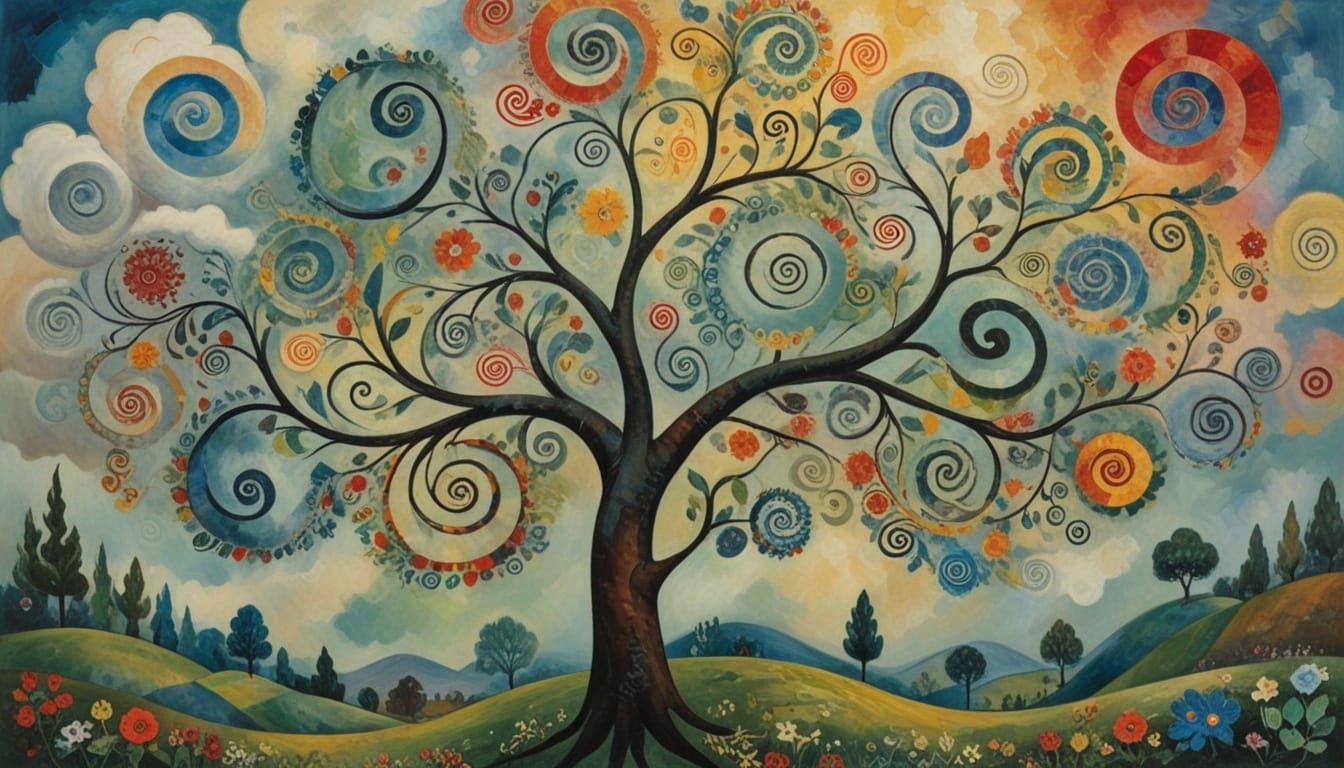 (tree:1.1), Paul Klee and Marc Chagall, (spirals and swirls ...
