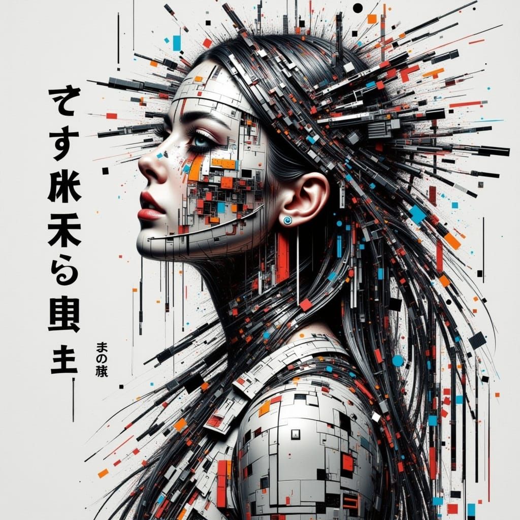 Surreal Cyberpunk Cityscape in Neon Hues