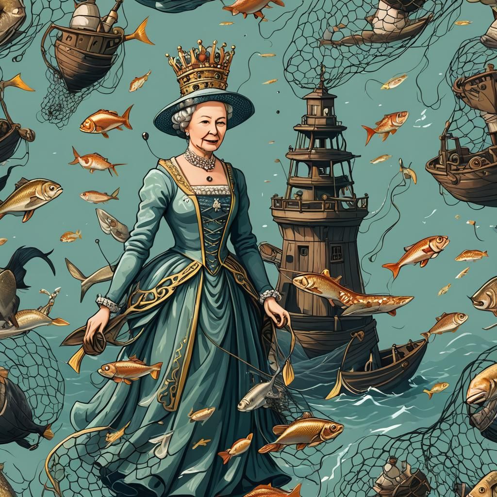 Yemanjá, Queen of the Sea, in Detailed Oil Painting