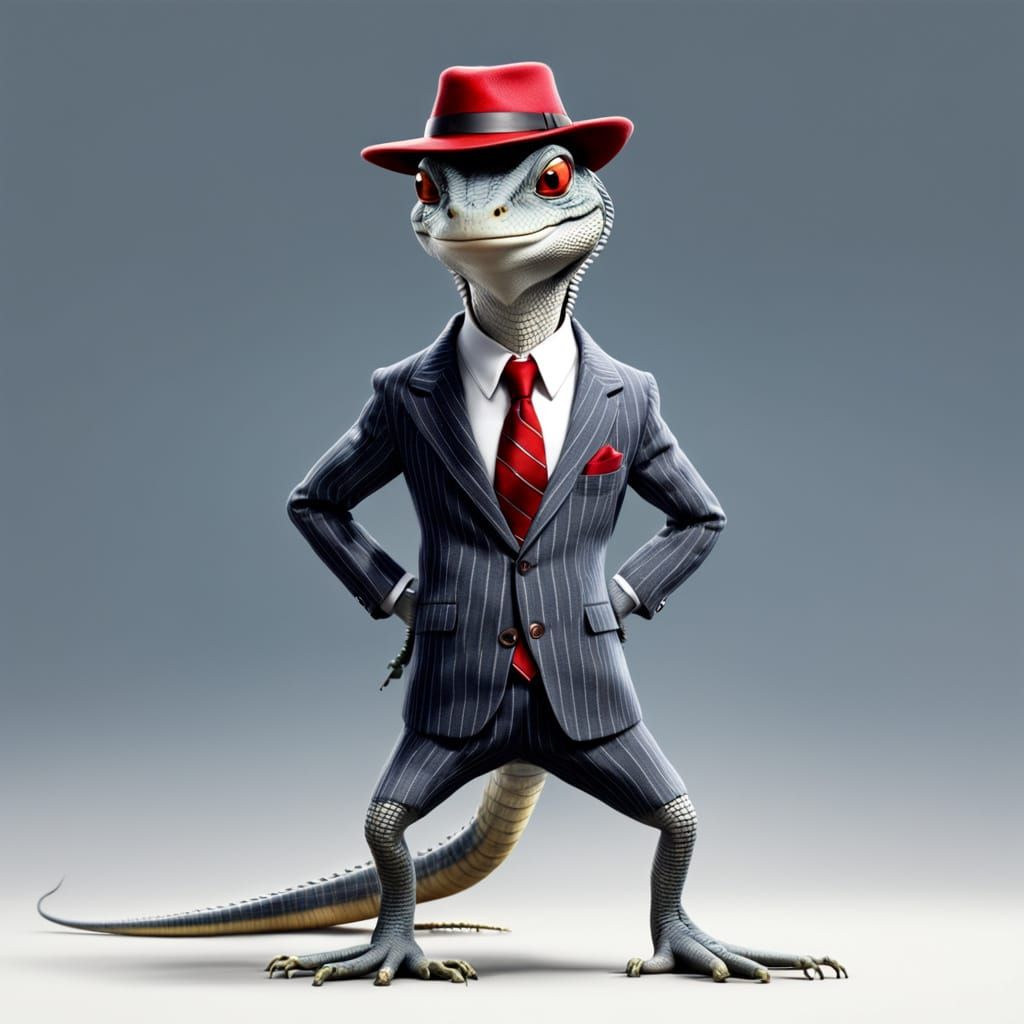 Lizard in Pinstripes: A Humorous Pixar Character