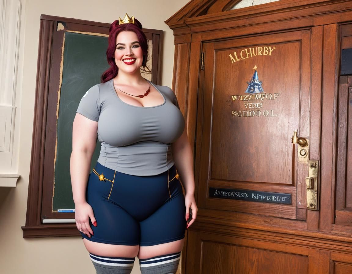 Curvy Wizard School Teacher with Elaborate Makeup