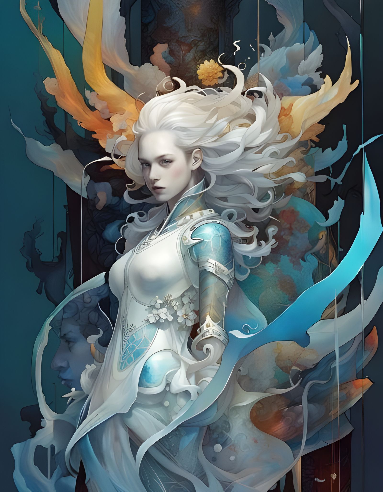 Hyperrealistic Knight Ghost Merging in 3D Render