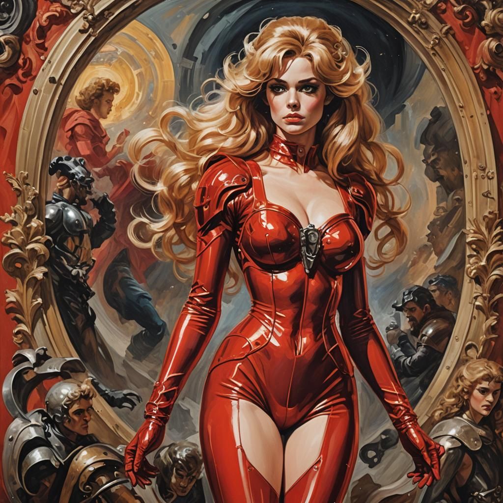 Barbarella in Rubens Painting Style