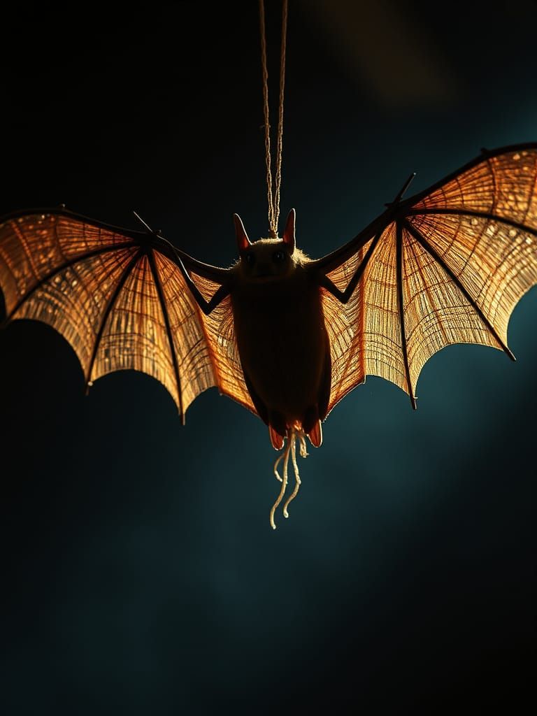 Majestic String Bat in Cinematic Flight