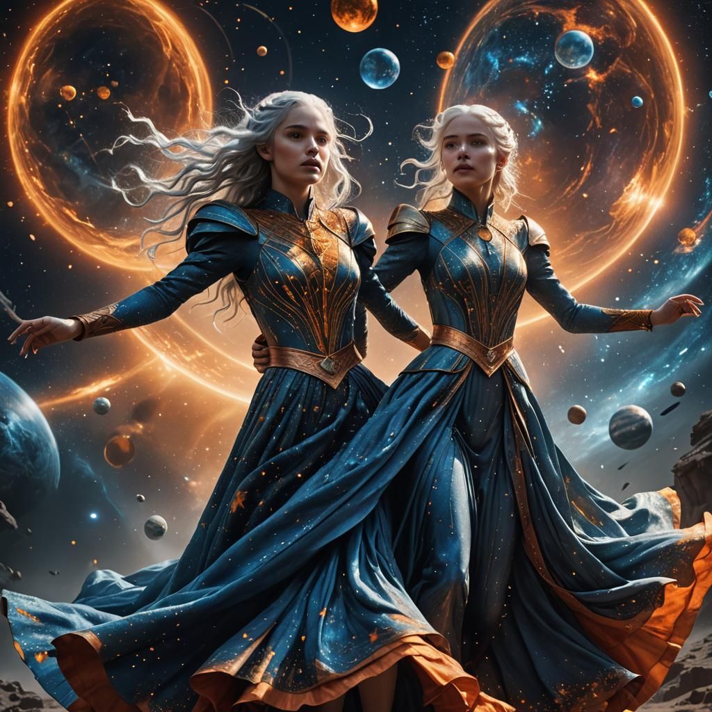 Targaryen Woman Dances Through Space: Fantasy Art