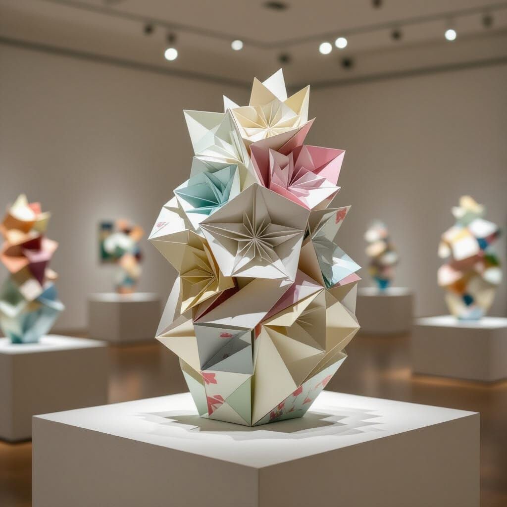 Contemporary Origami Sculpture in Tate Gallery Exhibition