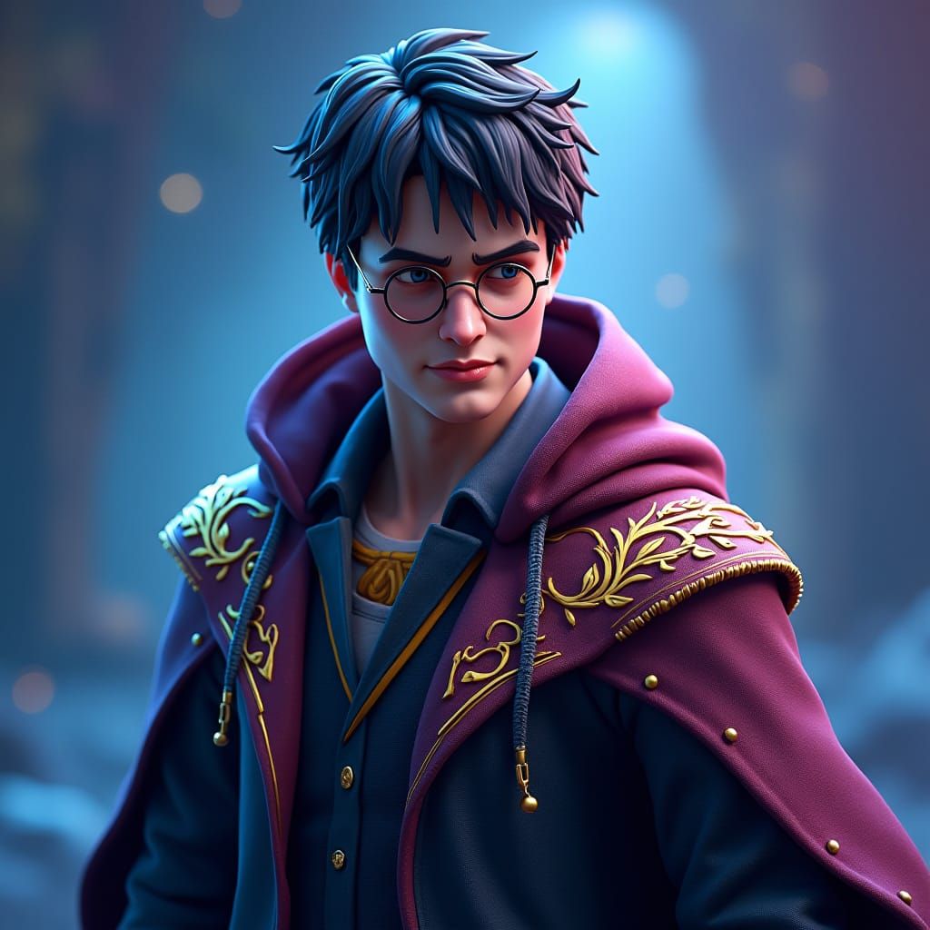 Harry Potter as Fortnite Skin in Fantasy Concept Art