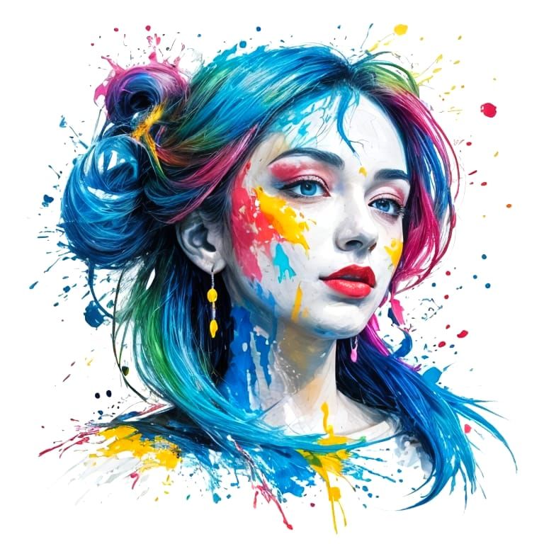 Abstract Expressionist Painting in Franz Kline Style