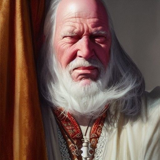 Old Fantasy Lord in Oil Painting Style