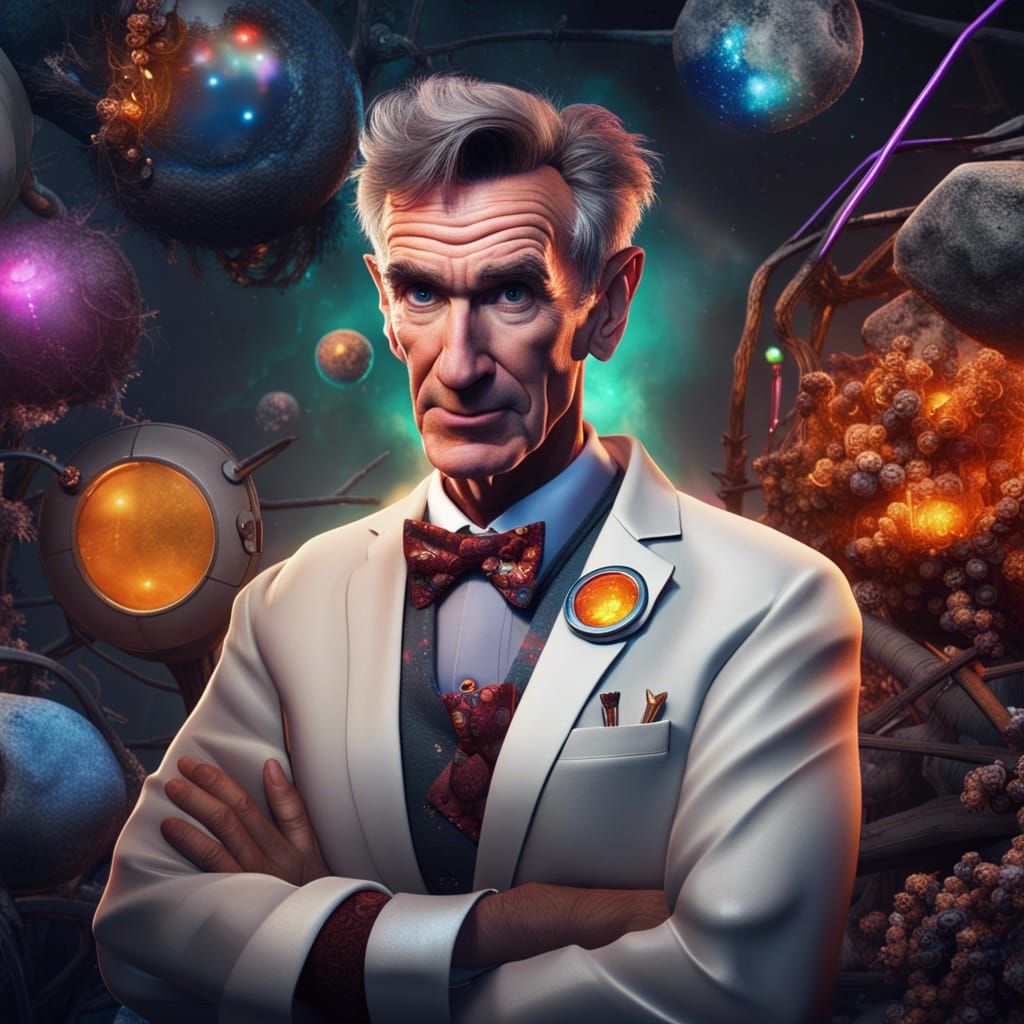Muscular Bill Nye as Fantasy Concept Art